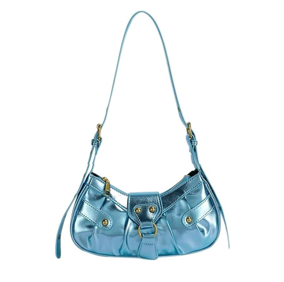 Amazon.com: Ophlid Silver Crossbody Purse Y2K Metallic